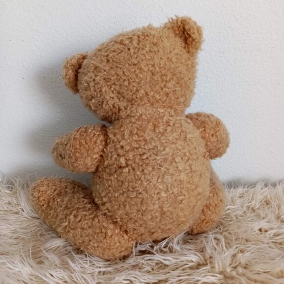 Vintage RALPH LAUREN Teddy Bear Curly Fur Jointed Rotating Brown Stuffed Plush - Picture 2 of 6